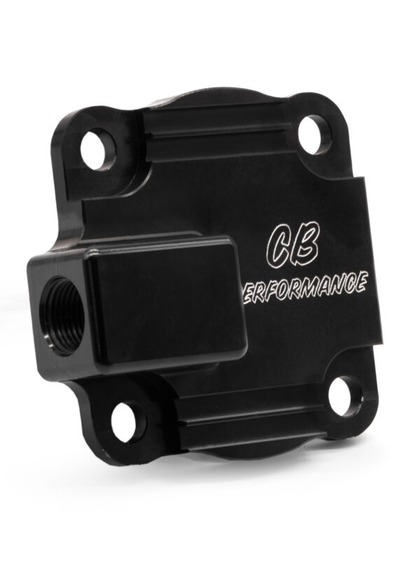 CB Billet Oil Pump Cover Plate, Full Flow, Black
