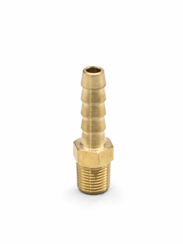 1/4" Hose to 1/8" 27NPT Brass Barbed Fitting Adapter