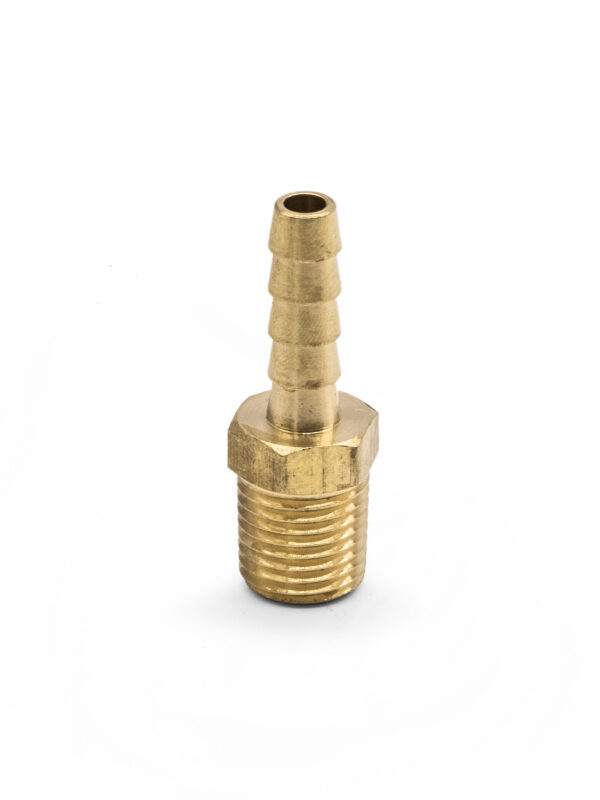 1/4" Hose to 1/4" 18NPT Brass Barbed Fitting Adapter