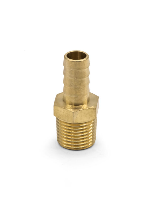 1/2" Hose to 1/2" 18NPT Brass Barbed Fitting Adapter