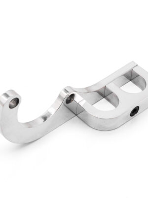 Black Anodized Billet Aluminium Full Flow Oil Hose Bracket Mount