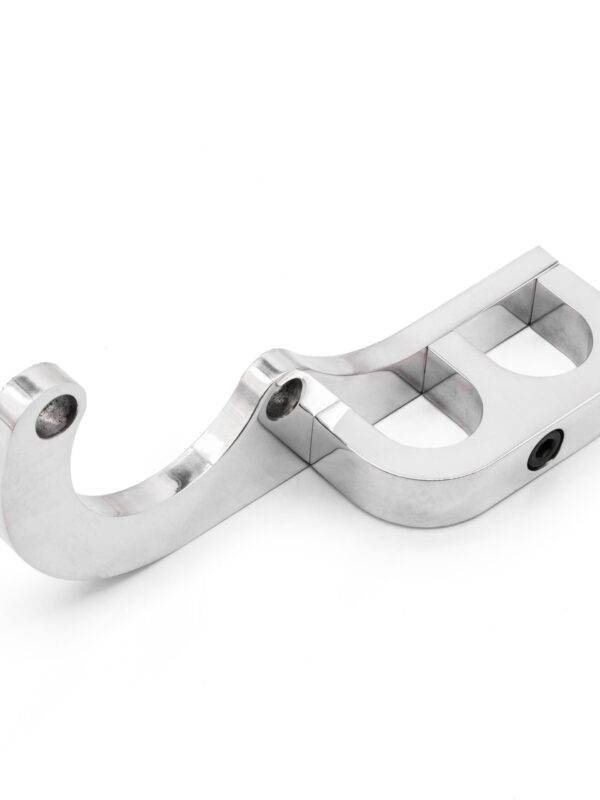 Black Anodized Billet Aluminium Full Flow Oil Hose Bracket Mount