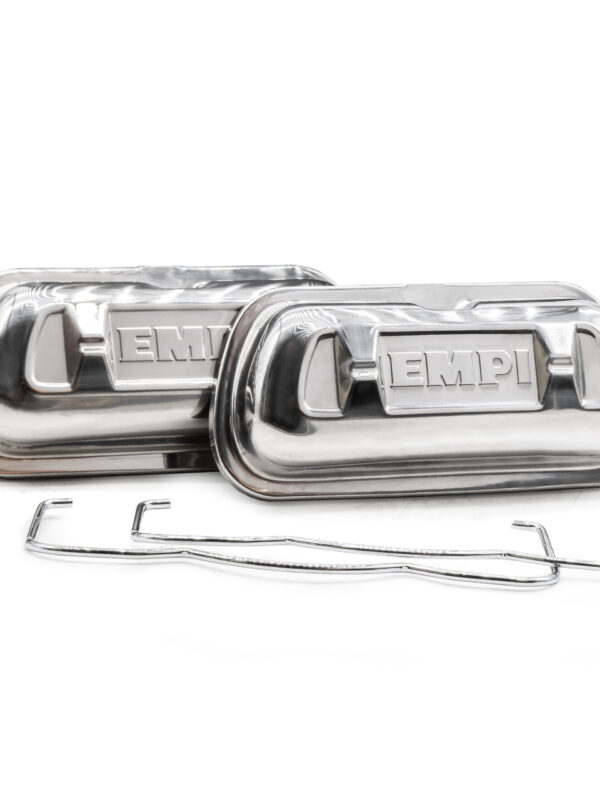 Type 1 EMPI Stainless Steel Valve Rocker Covers Clip On Kit, with Gaskets