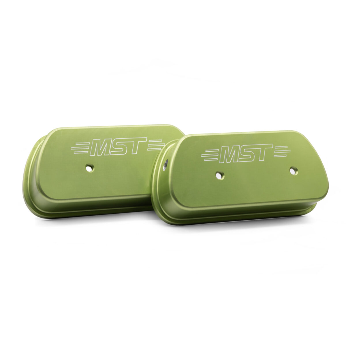 MST Limebug Custom High Lift Billet Aluminium Rocker Covers Lime Green