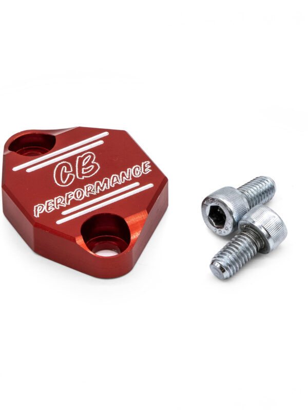 T1 CB Red Billet Fuel Pump Block Off