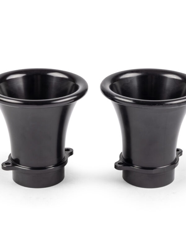 Billet IDA Velocity Stacks Anodized Black Pair, 3 3/16''