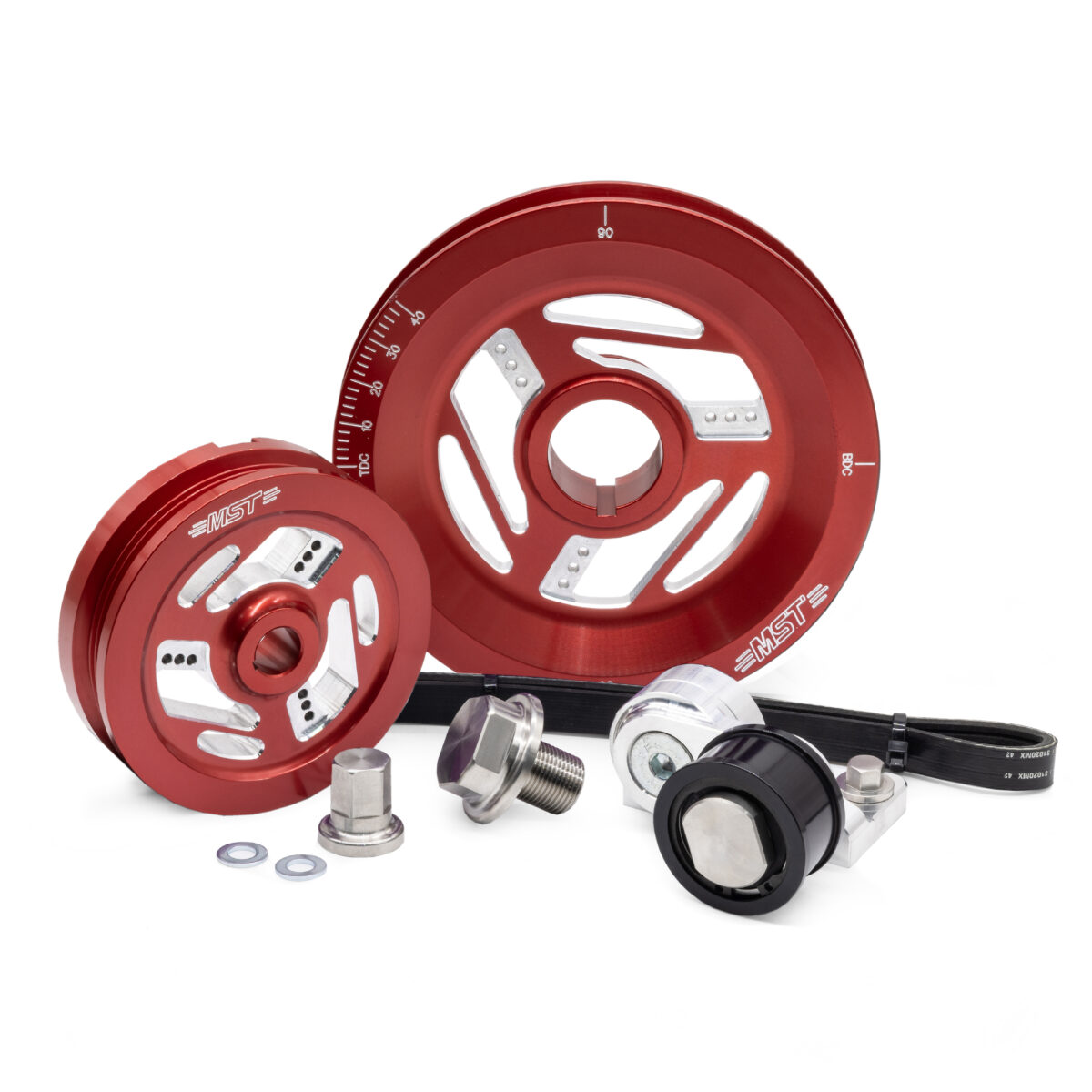 MST Raptor Serpentine Pulley Kit, Red