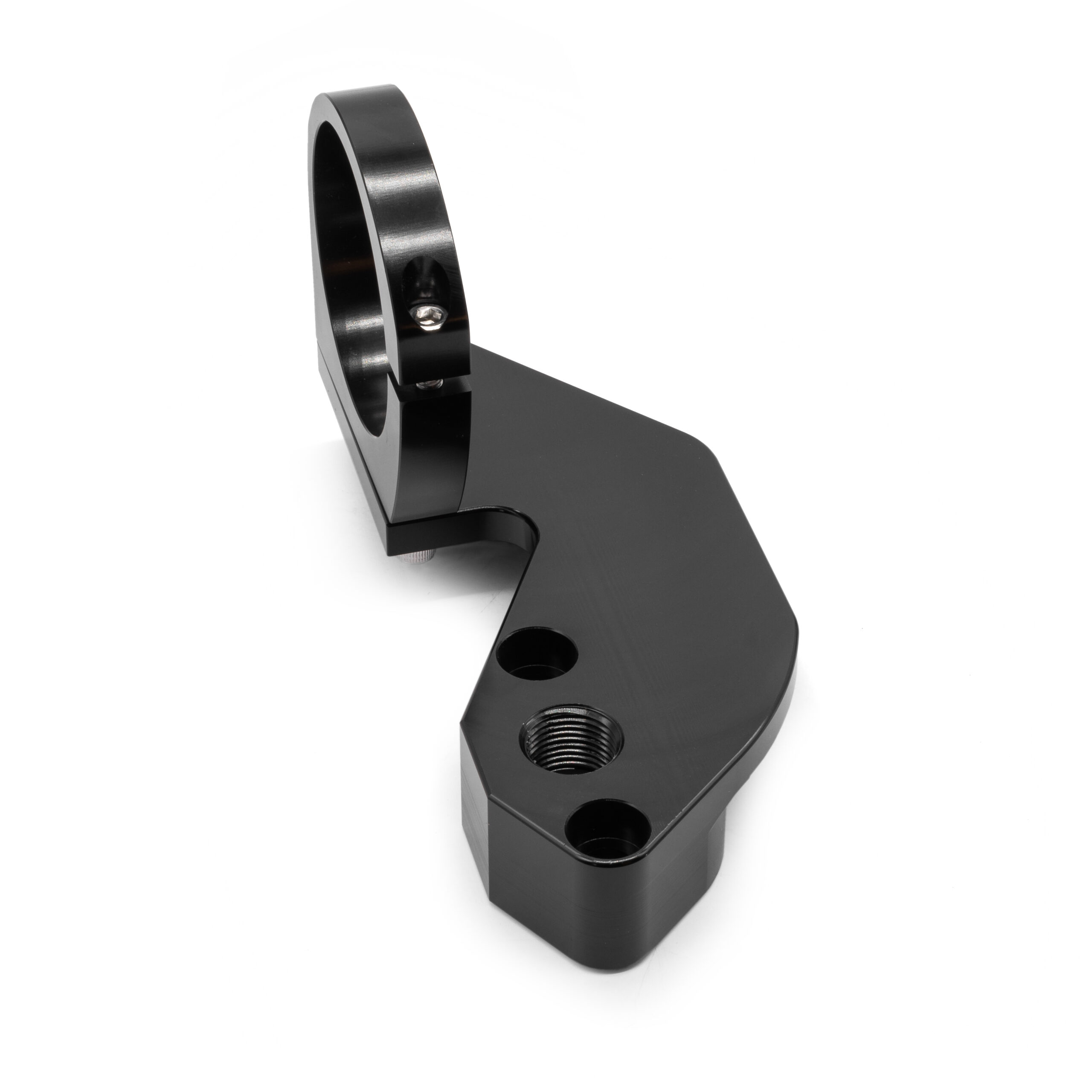 Black Billet Fuel Pump Block Off w Coil Clamp
