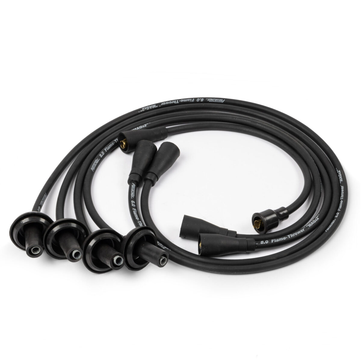 Type 1 009 / 034 Pertronix Black 8mm Flamethrower HT Ignition Leads Set