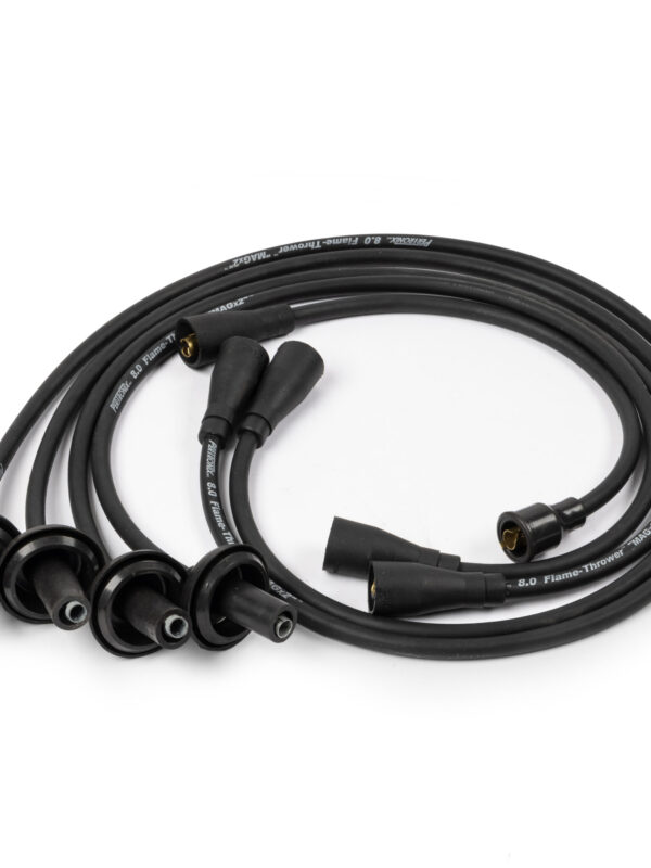 Type 1 009 / 034 Pertronix Black 8mm Flamethrower HT Ignition Leads Set