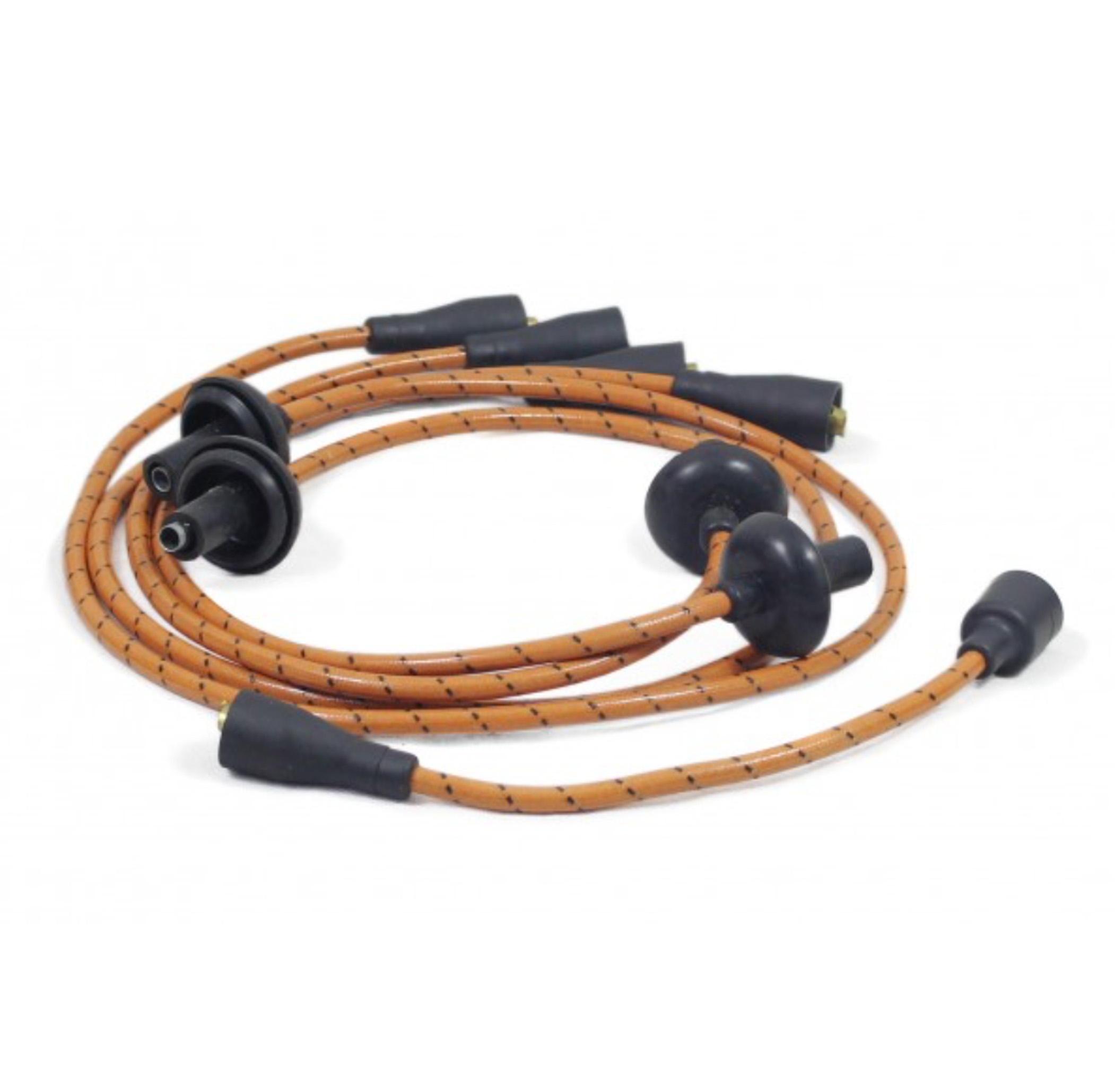 7mm Orange Vintage Cotton Wrapped HT Leads