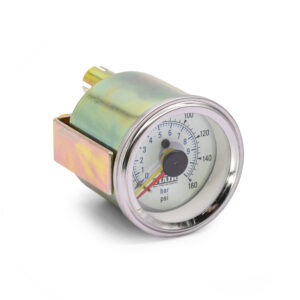 2" Dual Needle Air Pressure Gauge 160 PSI (2-Valve) White