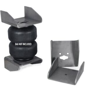 AirBag MOA B20 Double Twin Bellow Weld on Bracket Mounting Plates, designed for Chassis / Outrigger / Box Section Mounting, (Winged Style) Pair