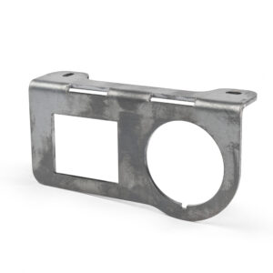 Air Ride 2 Way Paddle Valve & Air Pressure Gauge Mount, Raw, Gauge Right