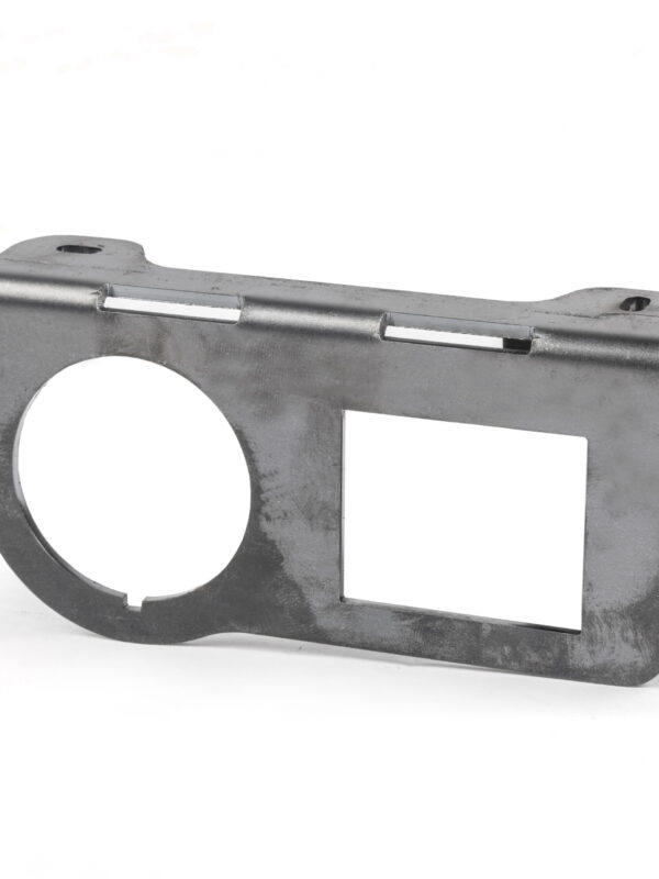 Air Ride 2 Way Paddle Valve & Air Pressure Gauge Mount, Raw, Gauge Left