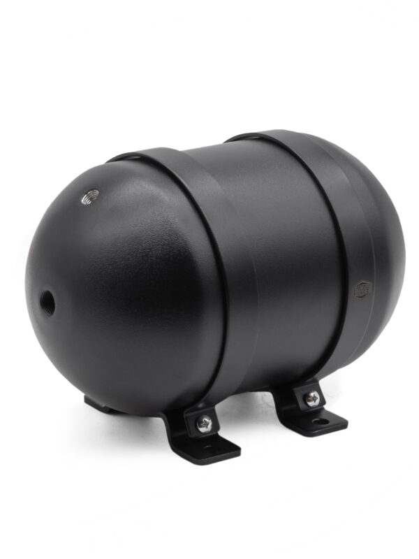 1.0 Gallon MOA Seamless Aluminium Stubby Satin Black Air Tank (5x NPT Ports, 200 PSI Rated)