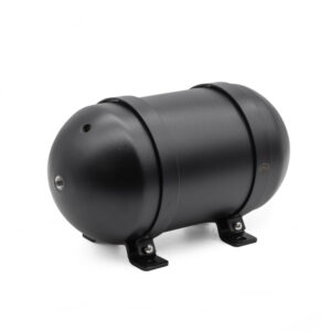 1.5 Gallon MOA Seamless Aluminium Stubby Satin Black Air Tank (5x NPT Ports, 200 PSI Rated)