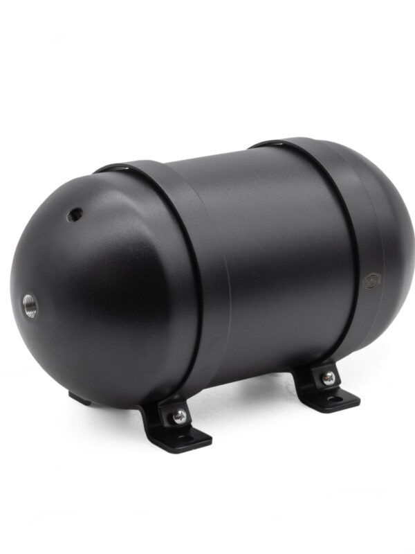 1.5 Gallon MOA Seamless Aluminium Stubby Satin Black Air Tank (5x NPT Ports, 200 PSI Rated)