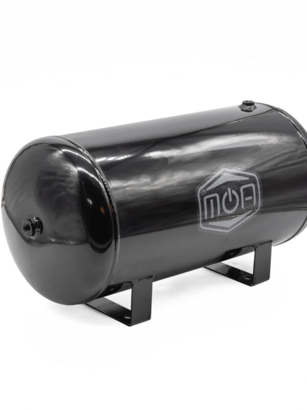 5 Gallon MOA Steel Gloss Black Air Tank (4x NPT Ports, 150 PSI Rated)