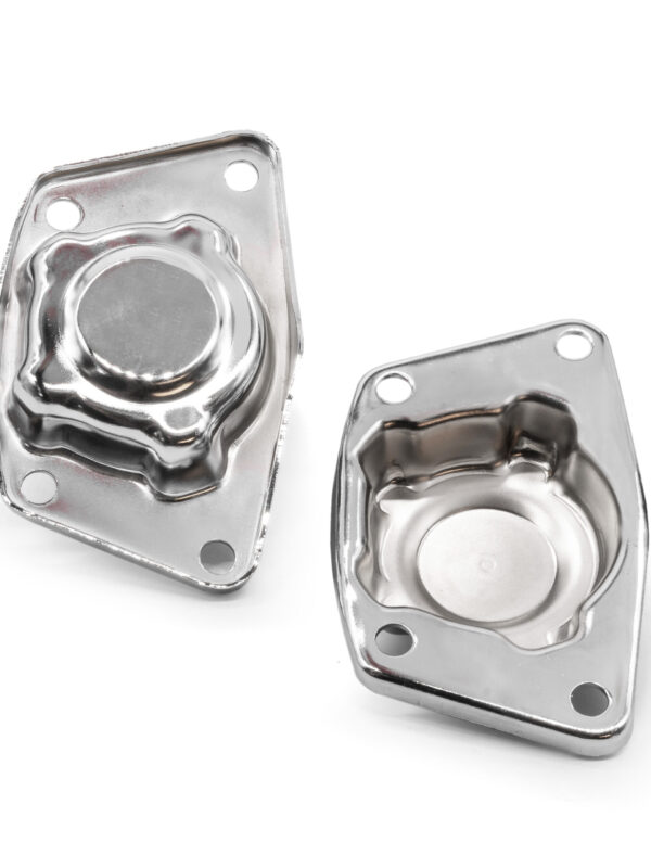T1 Beetle / Ghia Swing Axle Chrome Torsion Bar Covers, Pair