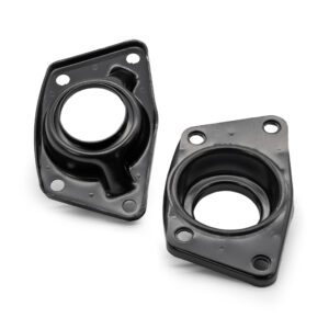 T1 Beetle / Ghia IRS Torsion Bar Covers, Round Bush Style, Satin Black, Pair