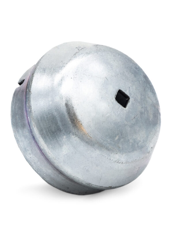 1949-64 Link Pin Grease Bearing End Cap for Front Wheel, Left, With Speedo Drive Hole