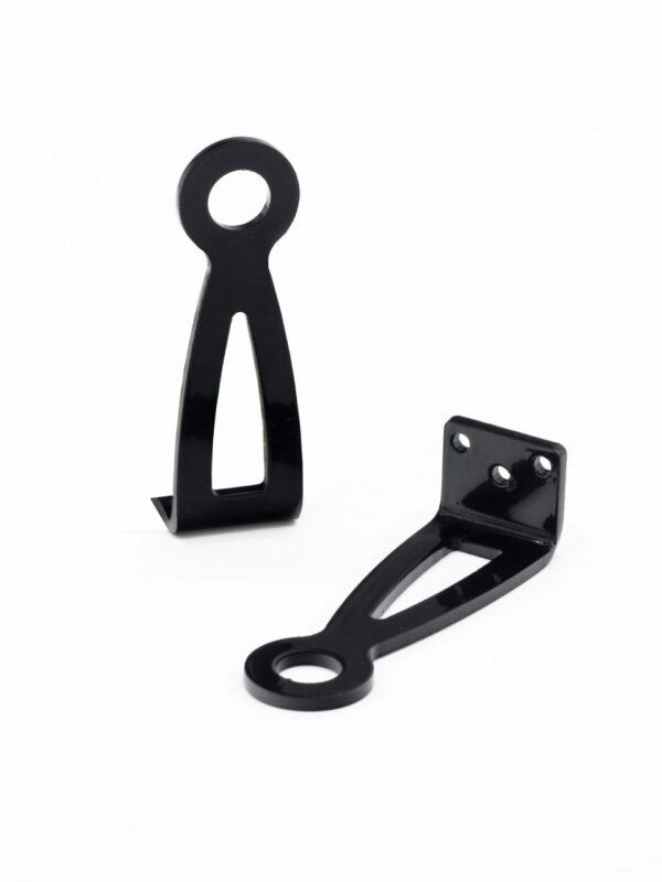 T1 Beetle Ghia Black Front Chassis Brake Line Brackets