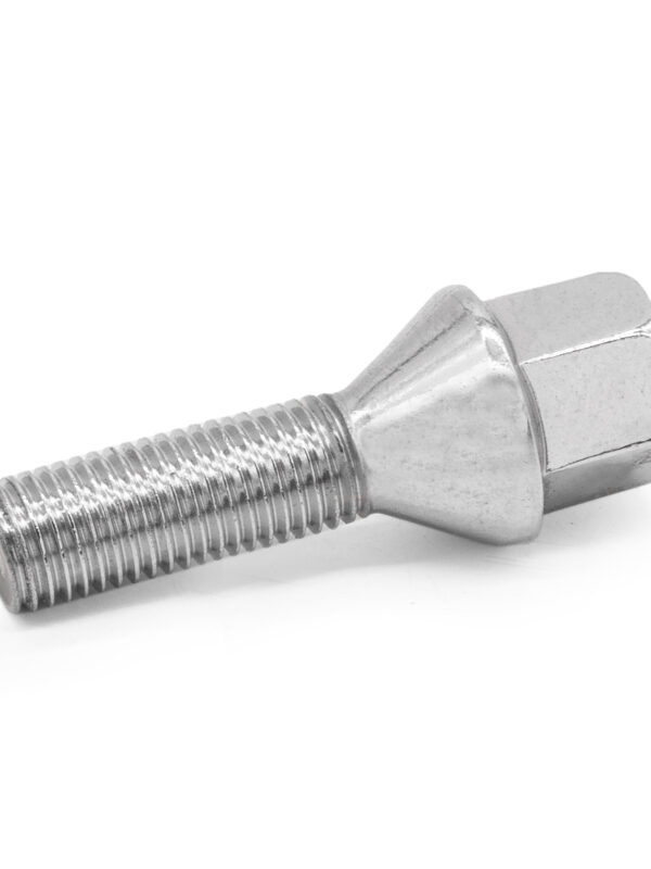 M12x1.5 Chrome Tapered Wheel Bolts 30mm