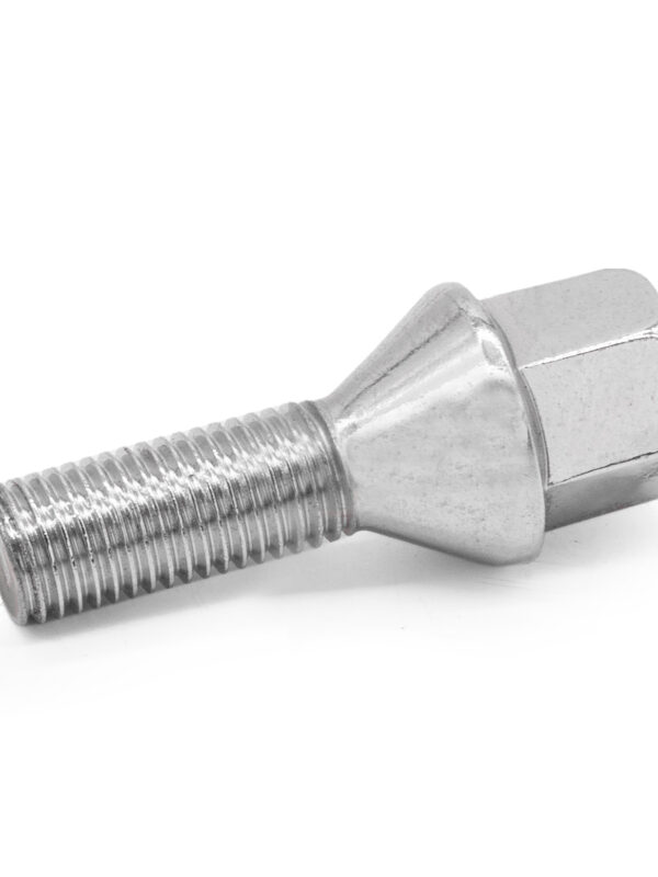 M12x1.5 Chrome Tapered Wheel Bolts 27mm