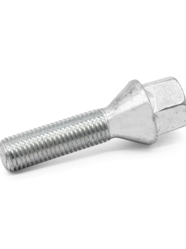 M12x1.5 Chrome Tapered Wheel Bolts 37mm