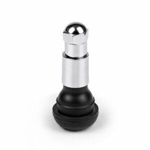 Rubber Tyre Valve, Chrome Sleeve