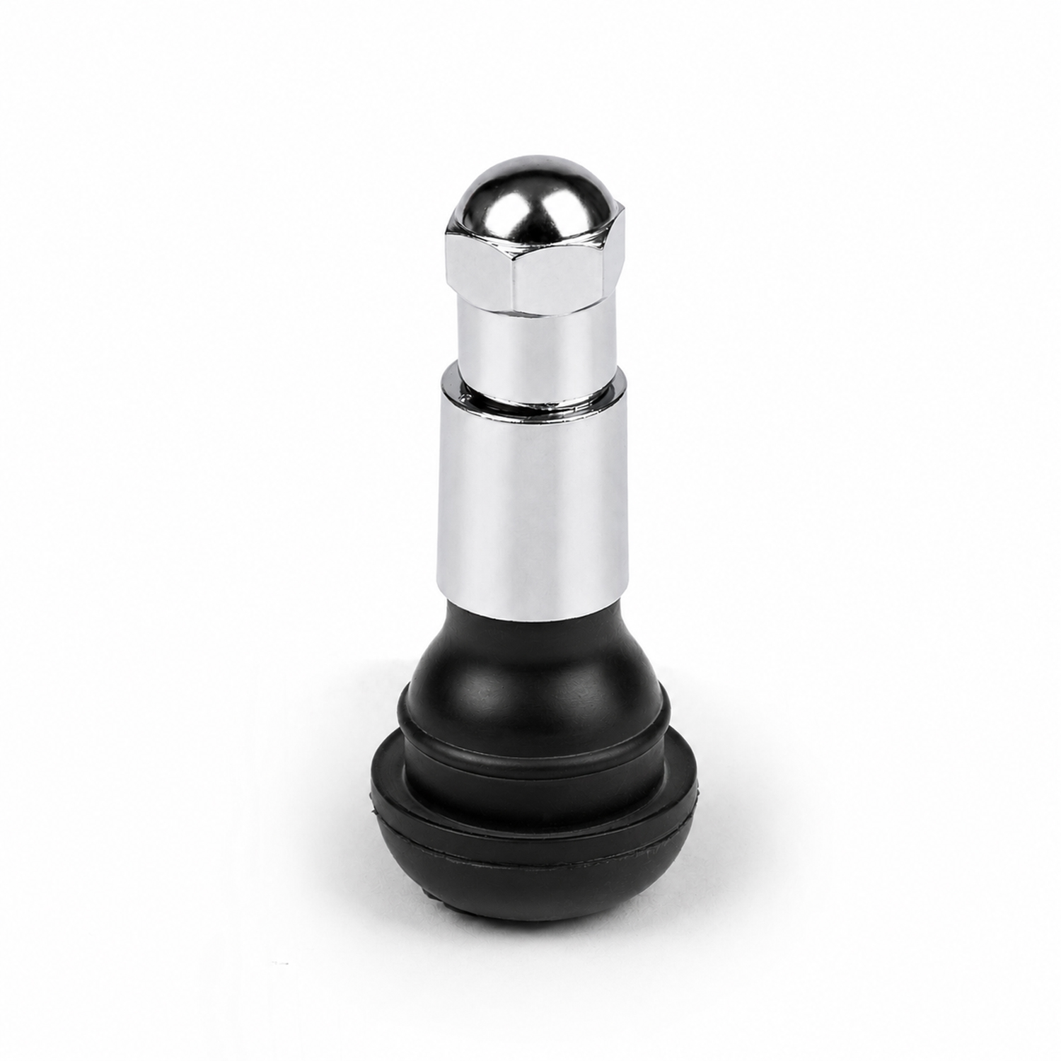 Rubber Tyre Valve, Chrome Sleeve
