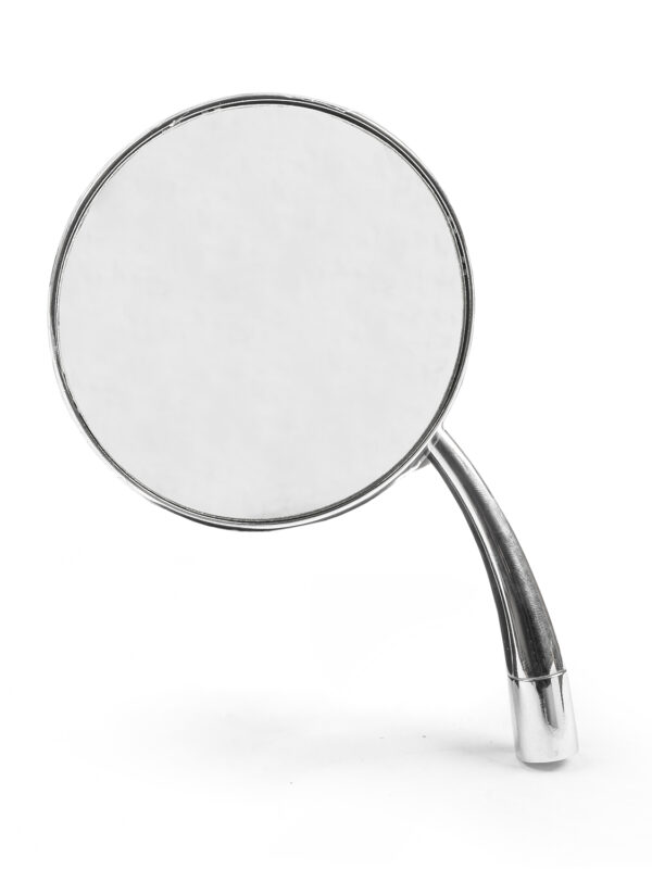 1952-67 Beetle OE Wing Round Mirror w/ Curved Arm Chrome, Left
