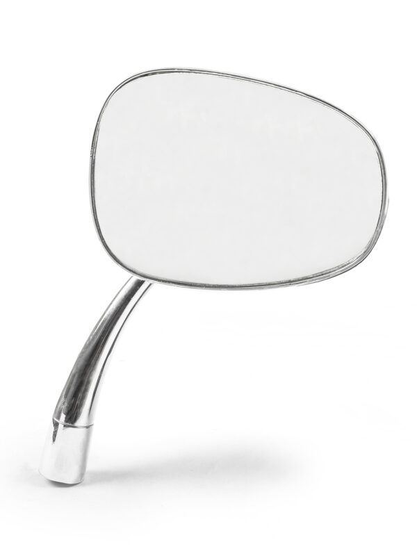 1952-67 Beetle OE Oval Wing Mirror w/ Curved Arm Chrome, Right