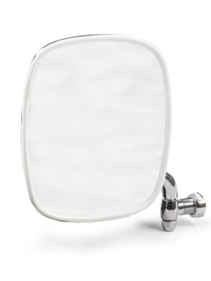 1967-79 Bay Window Chrome Left Wing Mirror, White Beading
