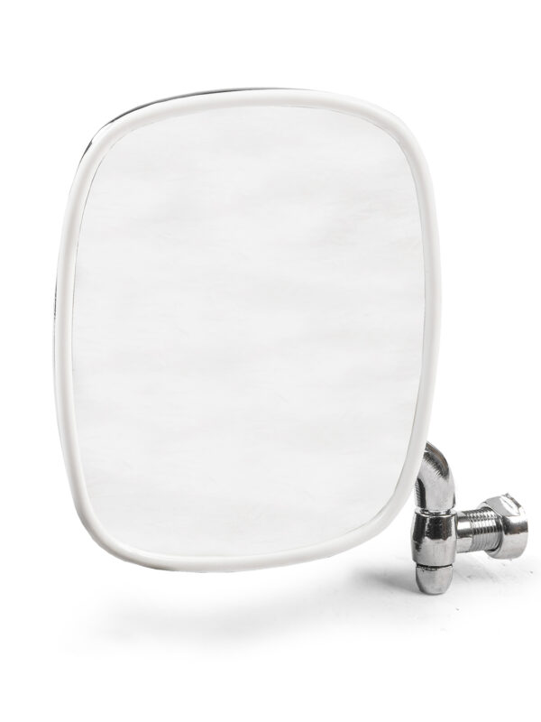 1967-79 Bay Window Chrome Left Wing Mirror, White Beading