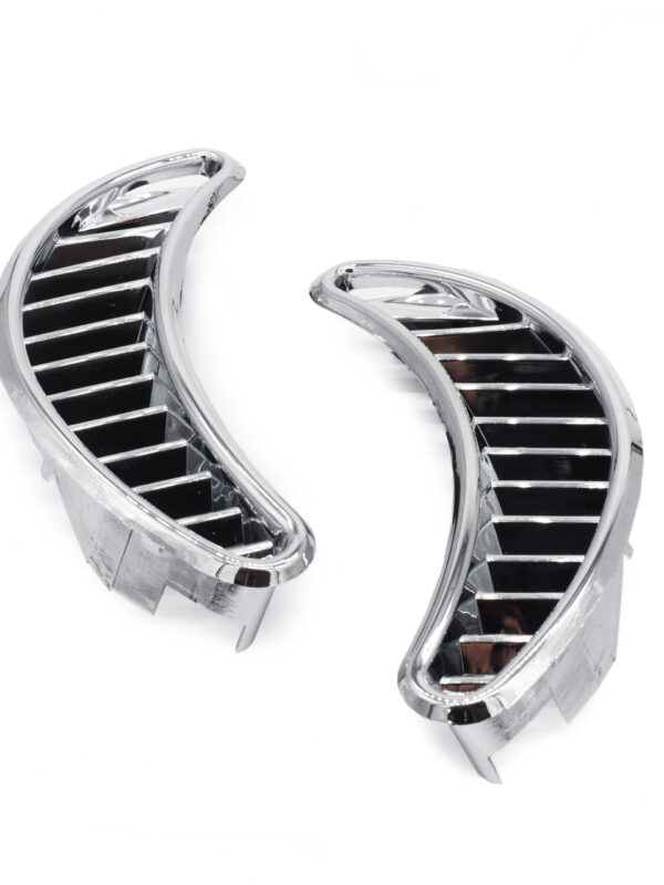 T1 1970-79 Beetle Rear Body Crescent for Air Intake Vents Chrome Set, Pair