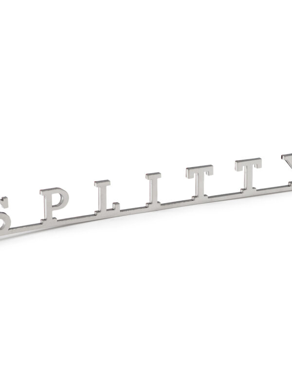 Splitty Script Badge Stainless Self Adhesive