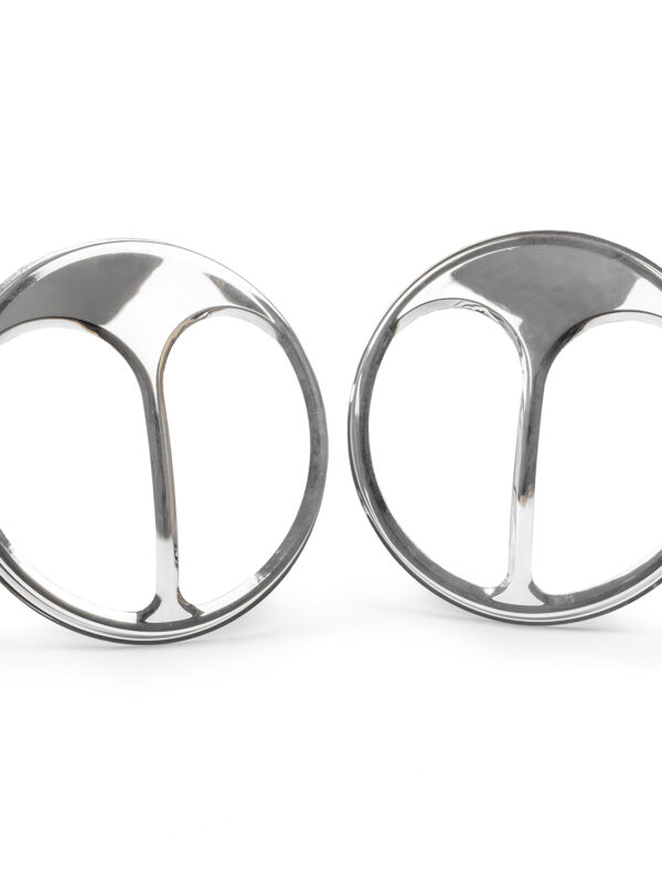 7" Cats Eyes Headlamp Covers, Chrome, Pr