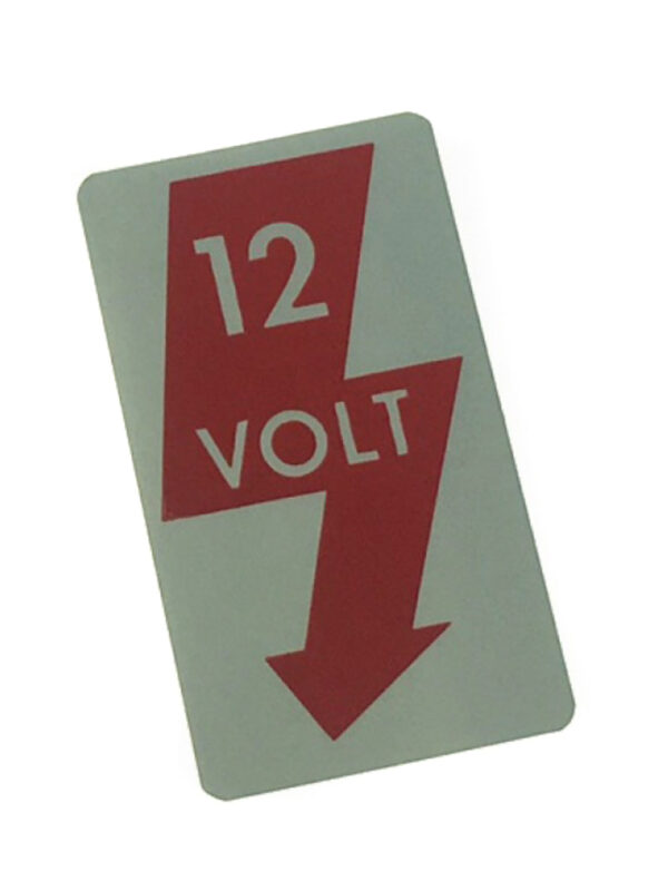 OE Sticker, 12 Volt for Door Pillar