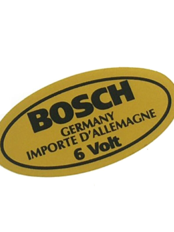 OE Sticker, 6 Volt for Bosch Coil
