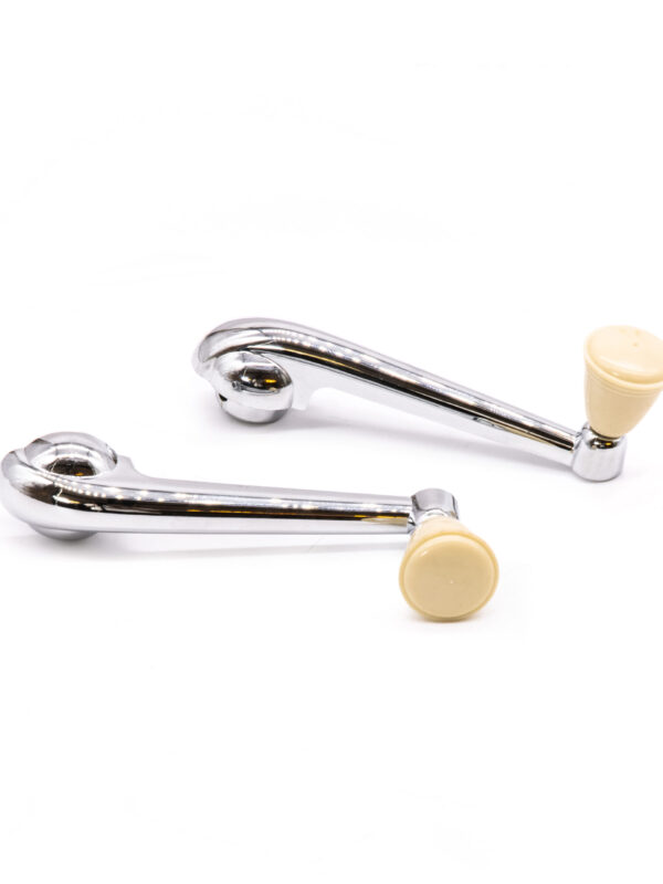 T1 -67 Chrome w/ Ivory Knob Window Winders Pair