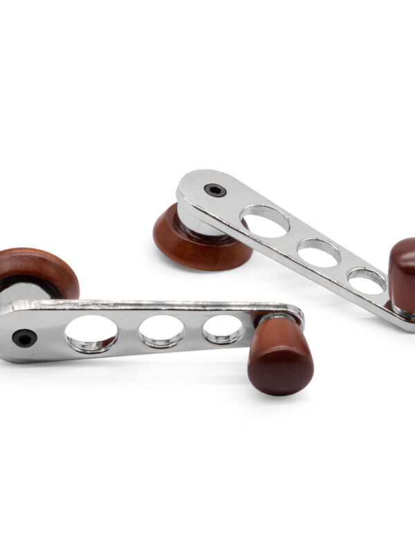 T1 Beetle Bug T2 68- Flat 4 Chrome / Rosewood Window Winders