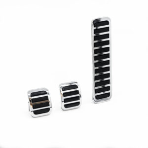 T1 Beetle Ghia Type 3 Chrome Pedal Pad Kit Clip on