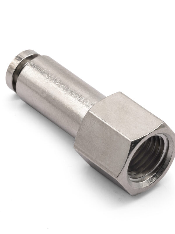 1/4" NPT(F) to 1/4" Air Line Push Connect Straight Fitting, DOT