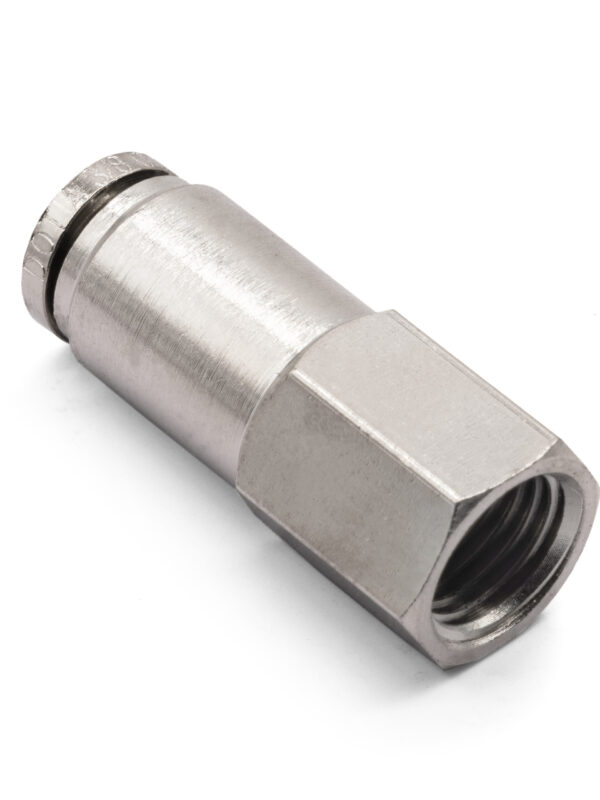 1/4" NPT(F) to 3/8" Air Line Push Connect Straight Fitting, DOT