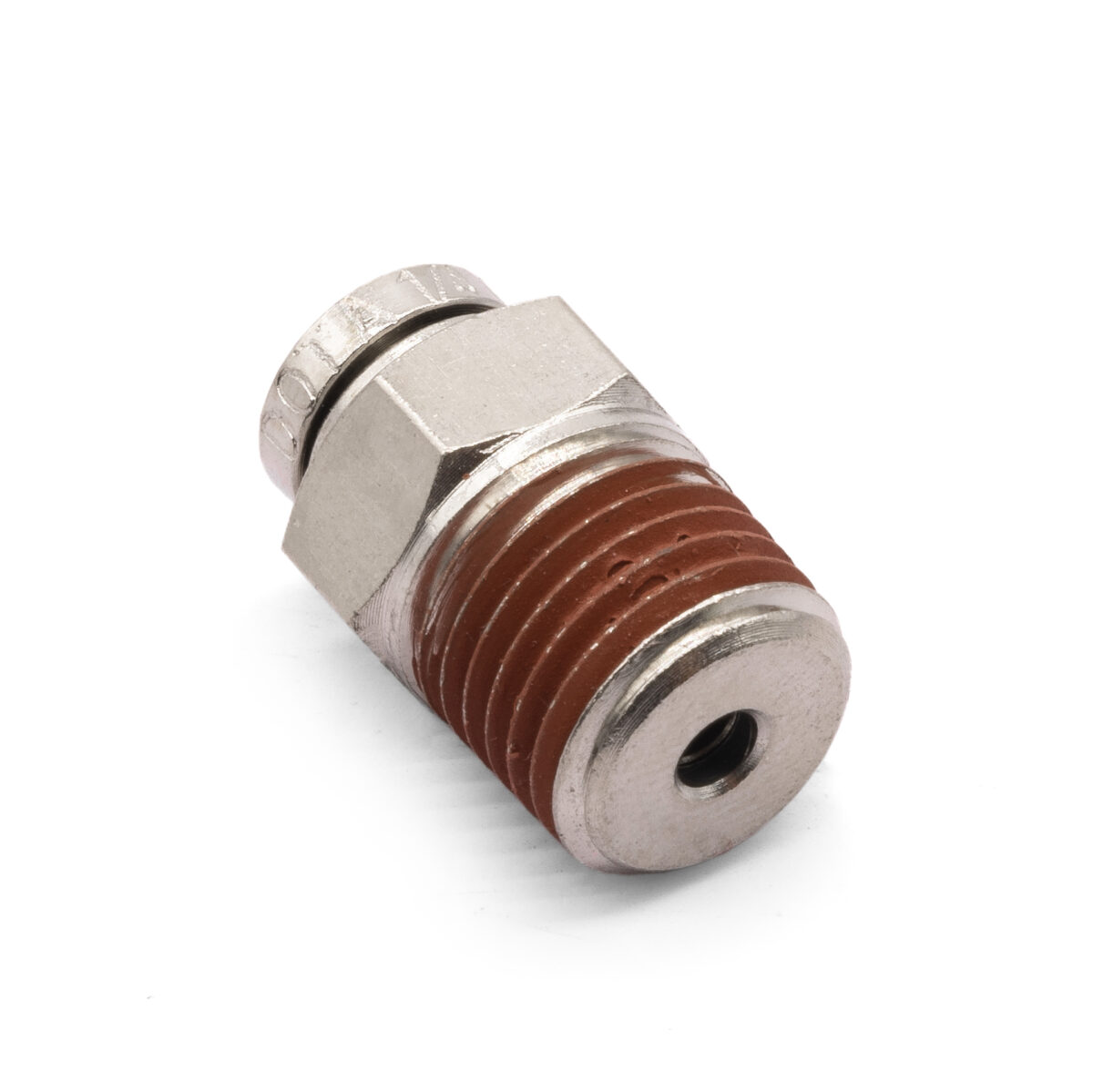 1/4" NPT(M) to 1/4" Air Line Push Connect Straight Fitting, DOT