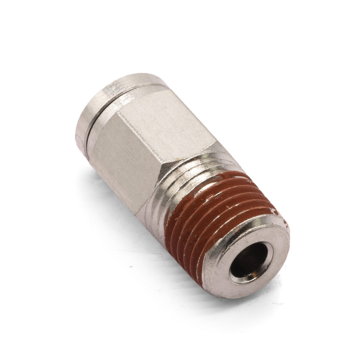 1/4" NPT(M) to 3/8" Air Line Push Connect Straight Fitting, DOT