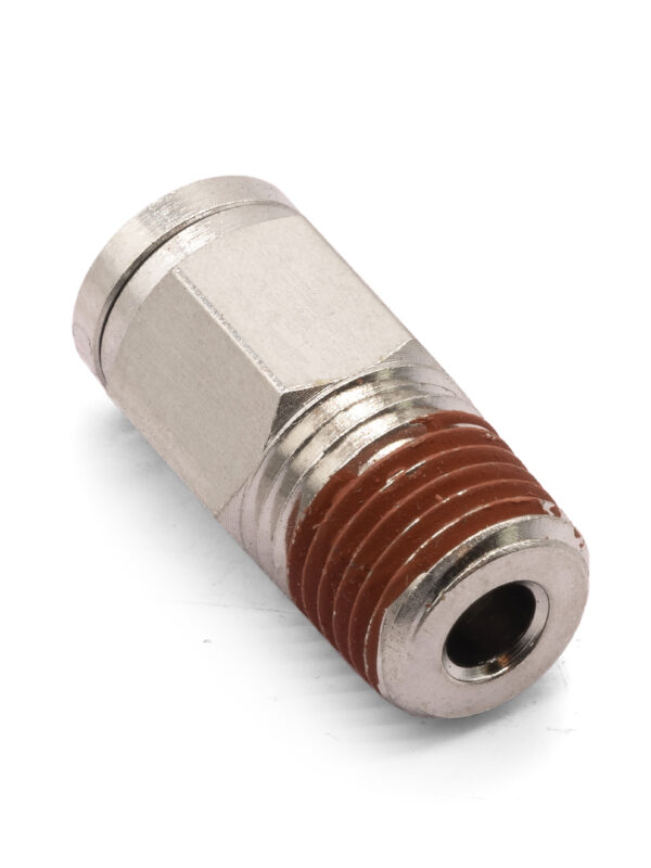 1/4" NPT(M) to 3/8" Air Line Push Connect Straight Fitting, DOT