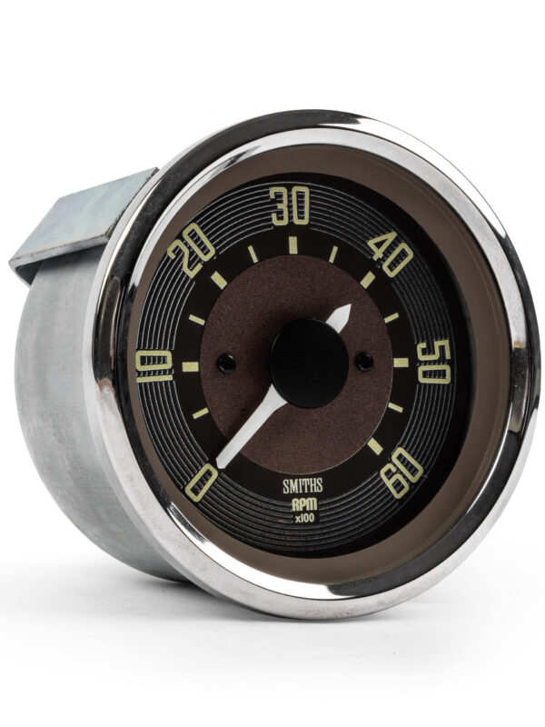 T1 / T2 -67 Smiths OE Style Brown, 6000RPM Tachometer Rev Counter Gauge, 80mm